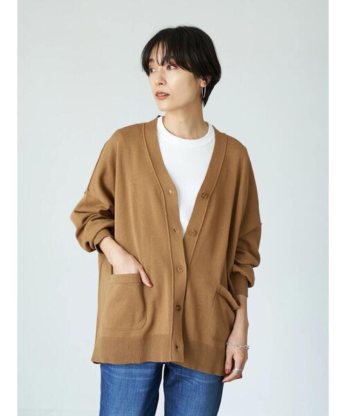 AMERICAN HOLIC（アメリカンホリック）の「Vネックポケット付きニットカーディガン　＊●（カーディガン/ボレロ・レディース・アイボリー/チャコールグレー/ブラウン/ブルー/キャメル・FREE）」の18枚目の写真