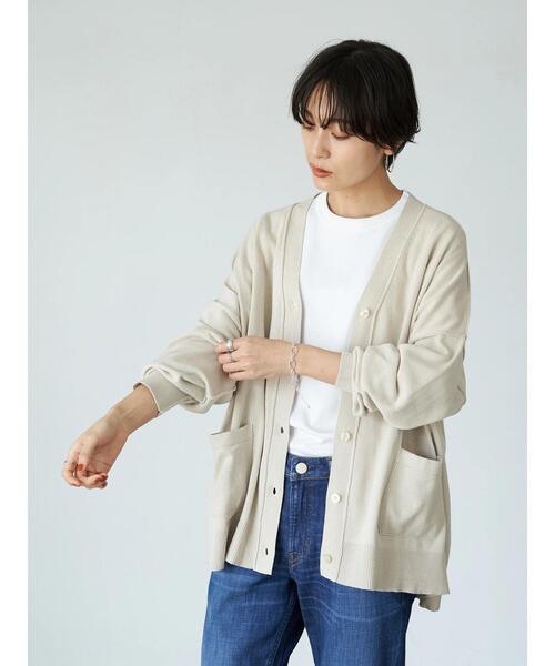 AMERICAN HOLIC（アメリカンホリック）の「Vネックポケット付きニットカーディガン　＊●（カーディガン/ボレロ・レディース・アイボリー/チャコールグレー/ブラウン/ブルー/キャメル・FREE）」の20枚目の写真