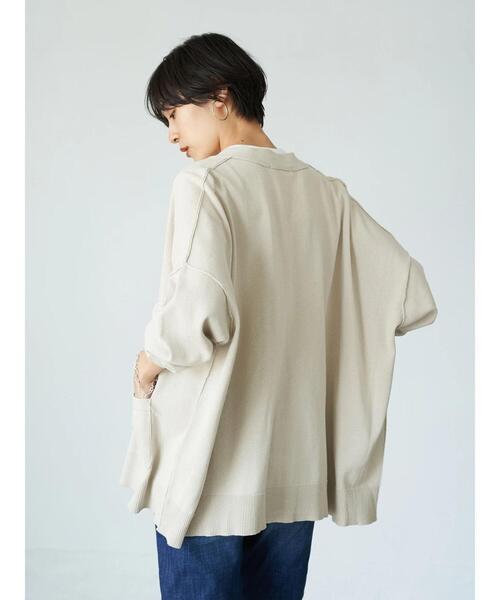 AMERICAN HOLIC（アメリカンホリック）の「Vネックポケット付きニットカーディガン　＊●（カーディガン/ボレロ・レディース・アイボリー/チャコールグレー/ブラウン/ブルー/キャメル・FREE）」の22枚目の写真