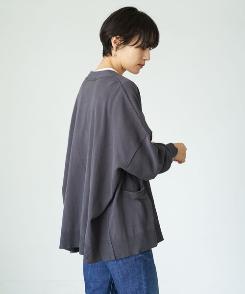 AMERICAN HOLIC（アメリカンホリック）の「Vネックポケット付きニットカーディガン　＊●（カーディガン/ボレロ・レディース・アイボリー/チャコールグレー/ブラウン/ブルー/キャメル・FREE）」の17枚目の写真