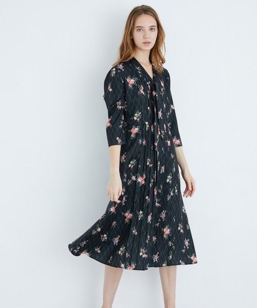 セール ダイヤオンフラワーボウタイワンピース ワンピース Tonal トーナル のファッション通販 Zozotown