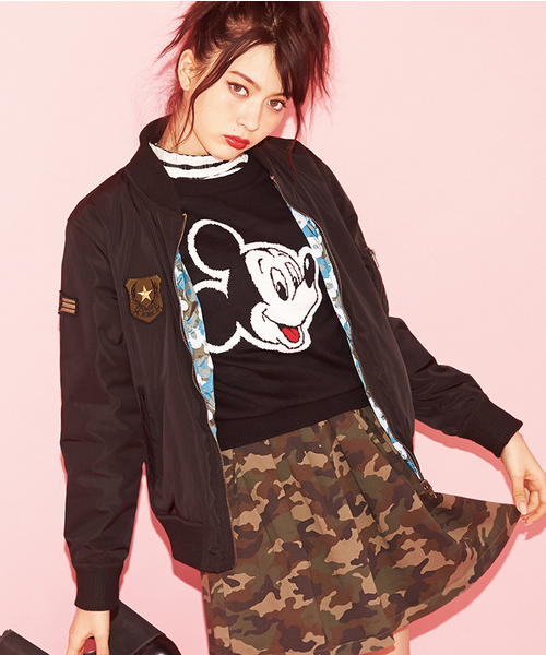 Disney（ディズニー）の「∴WEGO/Mickey　Mouse/ニット（ニット/セーター・レディース・ホワイト/ブラック・FREE）」の7枚目の写真