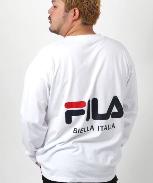セール Fila フィラ バックプリント ロングスリーブｔシャツ 大きいサイズ Tシャツ カットソー Fila フィラ のファッション通販 Zozotown