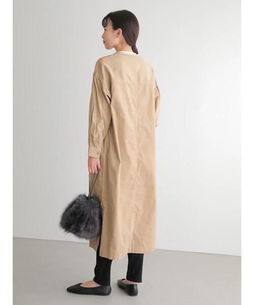 AMERICAN HOLIC(アメリカンホリック)の「ノーカラーコールテンシャツワンピース *●(ワンピース・レディース・ベージュ/ネイビー/ブラウン/キャメル・FREE)」の14枚目の写真