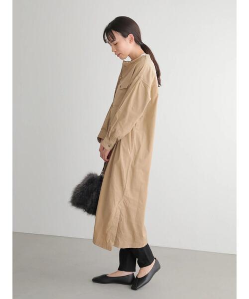 AMERICAN HOLIC(アメリカンホリック)の「ノーカラーコールテンシャツワンピース *●(ワンピース・レディース・ベージュ/ネイビー/ブラウン/キャメル・FREE)」の15枚目の写真