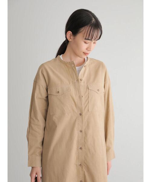 AMERICAN HOLIC(アメリカンホリック)の「ノーカラーコールテンシャツワンピース *●(ワンピース・レディース・ベージュ/ネイビー/ブラウン/キャメル・FREE)」の17枚目の写真