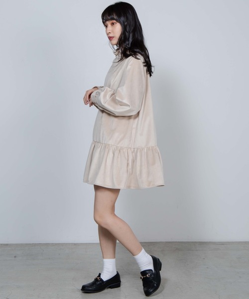 WEGO（ウィゴー）の「WEGO/ベロアティアードミニワンピース（ワンピース/ドレス）」
