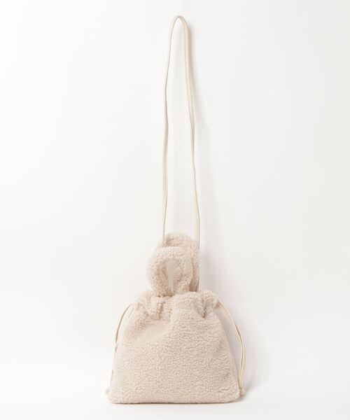 WEGO（ウィゴー）の「WEGO/ベア巾着ショルダーバッグ（ショルダーバッグ・レディース・ベージュ/アイボリー・FREE）」の4枚目の写真