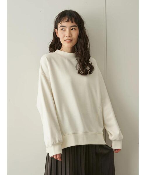 AMERICAN HOLIC（アメリカンホリック）の「クルーネックステッチワーク裏毛プルオーバー  ＊（Tシャツ/カットソー・レディース・オフホワイト/チャコールグレー/ライトイエロー/ミント/ライトピンク・M/L）」の8枚目の写真