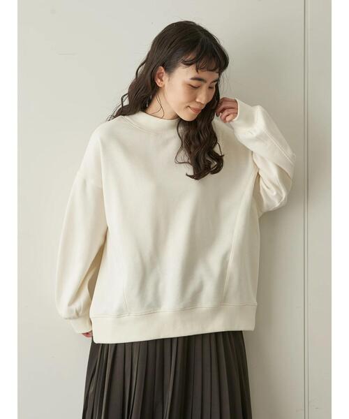 AMERICAN HOLIC（アメリカンホリック）の「クルーネックステッチワーク裏毛プルオーバー  ＊（Tシャツ/カットソー・レディース・オフホワイト/チャコールグレー/ライトイエロー/ミント/ライトピンク・M/L）」の10枚目の写真