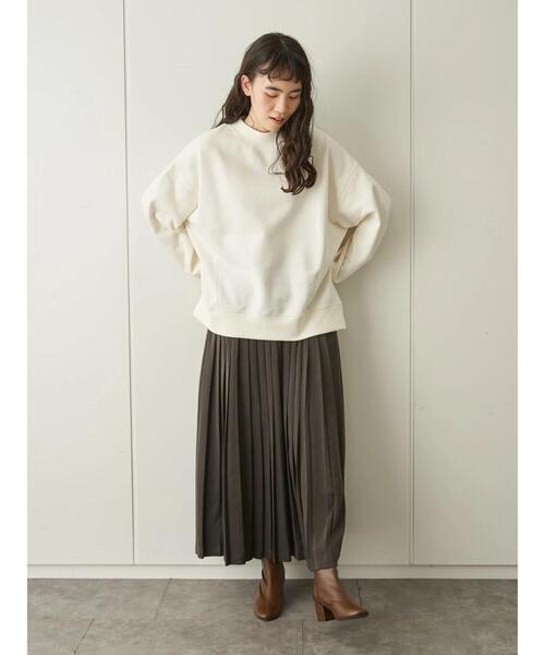 AMERICAN HOLIC（アメリカンホリック）の「クルーネックステッチワーク裏毛プルオーバー  ＊（Tシャツ/カットソー・レディース・オフホワイト/チャコールグレー/ライトイエロー/ミント/ライトピンク・M/L）」の11枚目の写真