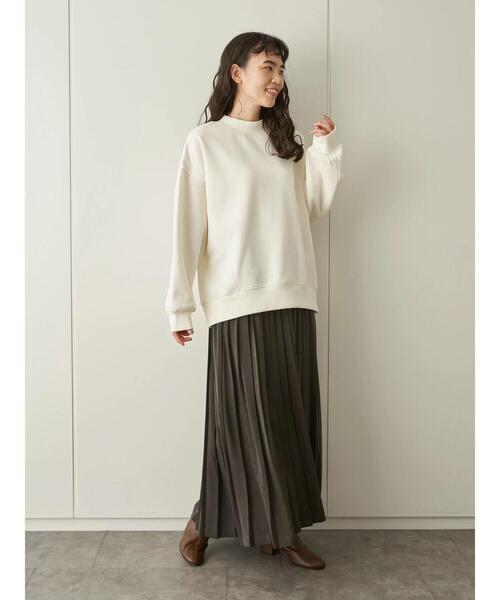 AMERICAN HOLIC（アメリカンホリック）の「クルーネックステッチワーク裏毛プルオーバー  ＊（Tシャツ/カットソー・レディース・オフホワイト/チャコールグレー/ライトイエロー/ミント/ライトピンク・M/L）」の12枚目の写真