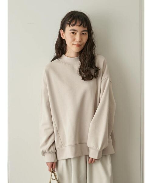 AMERICAN HOLIC（アメリカンホリック）の「クルーネックステッチワーク裏毛プルオーバー  ＊（Tシャツ/カットソー・レディース・オフホワイト/チャコールグレー/ライトイエロー/ミント/ライトピンク・M/L）」の16枚目の写真