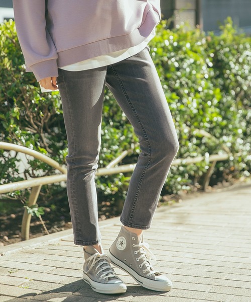 BAYFLOW（ベイフロー）の「ストレッチクロップドスキニーデニム 21SS（デニムパンツ・レディース・オフホワイト/ブラック/ライトブルー/ブルー・26inch/22inch/24inch/25inch/23inch）」の3枚目の写真