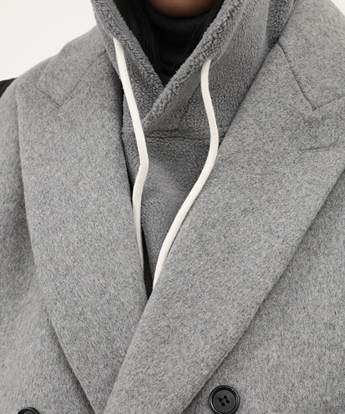 MASONPRINCE（メイソンプリンス）の「【MASONPRINCE】Double breasted one point logo chester coat DY1002（チェスターコート・メンズ・グレー・S/L/M）」の6枚目の写真