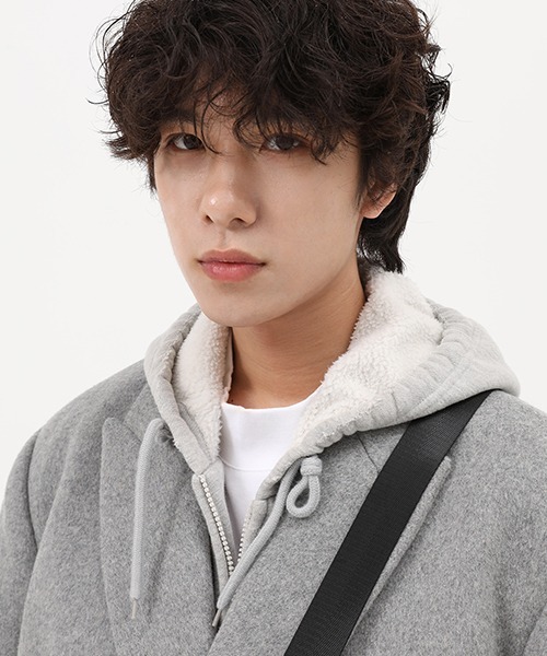 MASONPRINCE（メイソンプリンス）の「【MASONPRINCE】Double breasted one point logo chester coat DY1002（チェスターコート・メンズ・グレー・S/L/M）」の11枚目の写真