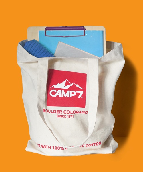 CAMP7(キャンプセブン)の「CAMP7 organic CANVAS TOTE/オーガニックコットン使用(トートバッグ・メンズ・ブラック/パープル/レッド・FREE)」の2枚目の写真