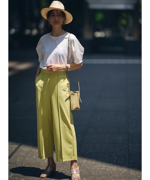 THE SHOP TK （ザ ショップ ティーケー ）の「◆【美forパンツ】ワイドストレート（その他パンツ・レディース・ブラック/サックスブルー/サンドベージュ/レモンイエロー・11/12/13/14）」の20枚目の写真