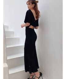 RESEXXY | クロシェ調バックリボンワンピース(ワンピース)