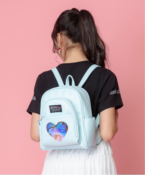 JENNI love(ジェニィラブ)の「モチーフミラー付きミニリュック(バックパック/リュック・キッズ・オフホワイト/サックスブルー/ラベンダー・F)」の3枚目の写真
