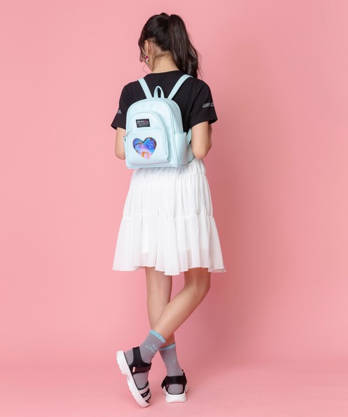 JENNI love(ジェニィラブ)の「モチーフミラー付きミニリュック(バックパック/リュック・キッズ・オフホワイト/サックスブルー/ラベンダー・F)」の5枚目の写真