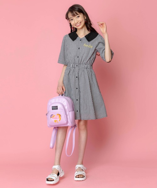 JENNI love(ジェニィラブ)の「モチーフミラー付きミニリュック(バックパック/リュック・キッズ・オフホワイト/サックスブルー/ラベンダー・F)」の4枚目の写真