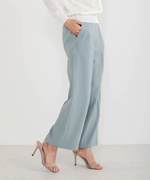 Bou Jeloud（ブージュルード）の「美シルエット◆ストレッチセミワイドパンツ（その他パンツ・レディース・ブラック/ベージュ/ブルー・FREE）」の2枚目の写真