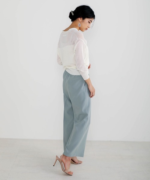 Bou Jeloud（ブージュルード）の「美シルエット◆ストレッチセミワイドパンツ（その他パンツ・レディース・ブラック/ベージュ/ブルー・FREE）」の11枚目の写真