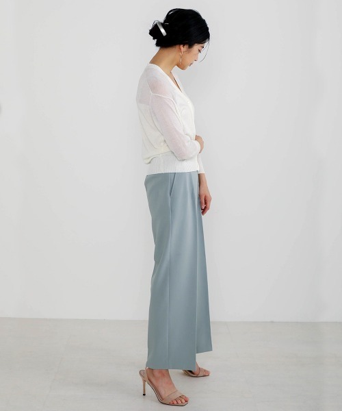 Bou Jeloud（ブージュルード）の「美シルエット◆ストレッチセミワイドパンツ（その他パンツ・レディース・ブラック/ベージュ/ブルー・FREE）」の5枚目の写真