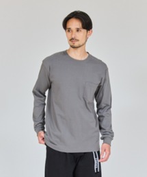 【Hanes/ヘインズ】メンズ ビーフィー ポケットロングスリーブTシャツ