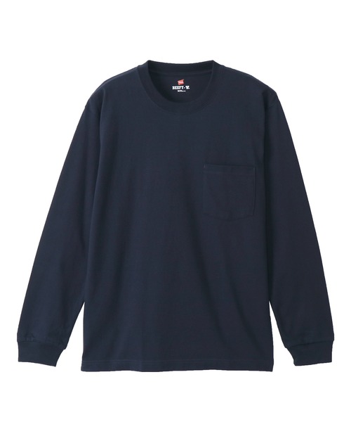 HANES(ヘインズ)の「【Hanes/ヘインズ】メンズ ビーフィー ポケットロングスリーブTシャツ(Tシャツ/カットソー・メンズ・ネイビー/ヘザーグレー/ダークグレー/ブラック/ホワイト・X-LARGE/MEDIUM/LARGE/SMALL/X-SMALL)」の11枚目の写真