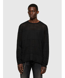 DIESEL | メンズ ニット リネン ロングスリーブ シースルー テープディテール(ニット/セーター)