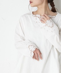 PUAL CE CIN | カットワーク刺繍ブラウス(シャツ/ブラウス)