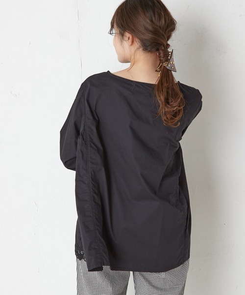 PUAL CE CIN（ピュアルセシン）の「カットワーク刺繍ブラウス（シャツ/ブラウス・レディース・ホワイト/ブラック・FREE）」の16枚目の写真