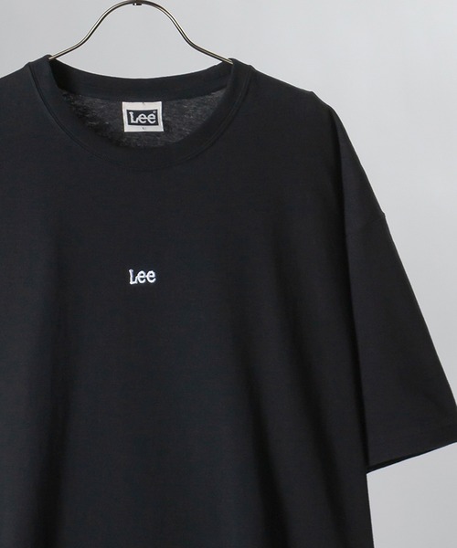 Lee（リー）の「【LEE/リー】オーバーサイズ ミニロゴ刺繍半袖Tシャツ（Tシャツ/カットソー・メンズ・ホワイト/スモークピンク/ブラック/アッシュグレー/ライトブルー・M/L/XL）」の3枚目の写真