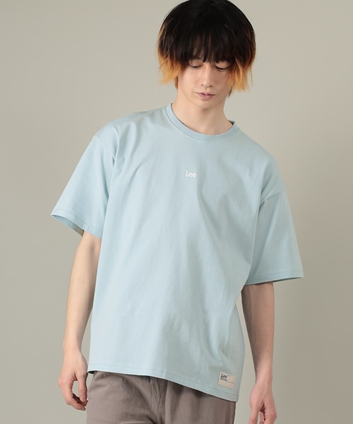 Lee（リー）の「【LEE/リー】オーバーサイズ ミニロゴ刺繍半袖Tシャツ（Tシャツ/カットソー・メンズ・ホワイト/スモークピンク/ブラック/アッシュグレー/ライトブルー・M/L/XL）」の19枚目の写真