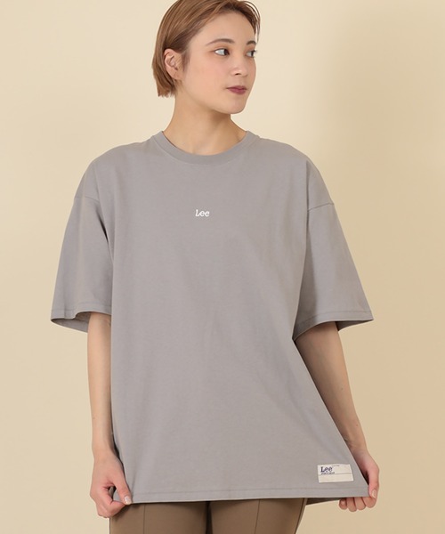 Lee（リー）の「【LEE/リー】オーバーサイズ ミニロゴ刺繍半袖Tシャツ（Tシャツ/カットソー・メンズ・ホワイト/スモークピンク/ブラック/アッシュグレー/ライトブルー・M/L/XL）」の18枚目の写真