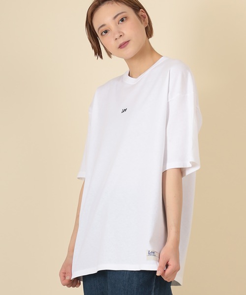 Lee（リー）の「【LEE/リー】オーバーサイズ ミニロゴ刺繍半袖Tシャツ（Tシャツ/カットソー・メンズ・ホワイト/スモークピンク/ブラック/アッシュグレー/ライトブルー・M/L/XL）」の9枚目の写真