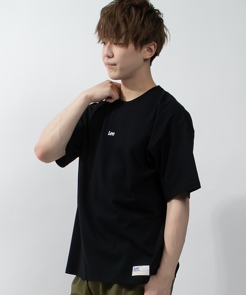 Lee（リー）の「【LEE/リー】オーバーサイズ ミニロゴ刺繍半袖Tシャツ（Tシャツ/カットソー・メンズ・ホワイト/スモークピンク/ブラック/アッシュグレー/ライトブルー・M/L/XL）」の11枚目の写真