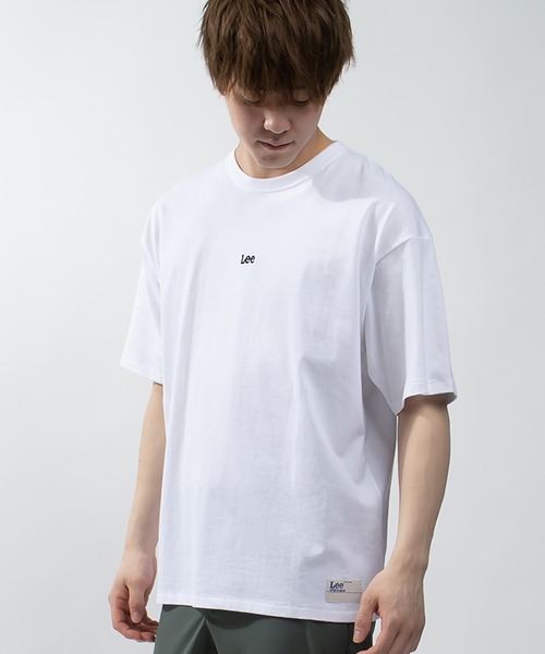 Lee（リー）の「【LEE/リー】オーバーサイズ ミニロゴ刺繍半袖Tシャツ（Tシャツ/カットソー・メンズ・ホワイト/スモークピンク/ブラック/アッシュグレー/ライトブルー・M/L/XL）」の7枚目の写真