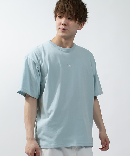 Lee（リー）の「【LEE/リー】オーバーサイズ ミニロゴ刺繍半袖Tシャツ（Tシャツ/カットソー・メンズ・ホワイト/スモークピンク/ブラック/アッシュグレー/ライトブルー・M/L/XL）」の21枚目の写真