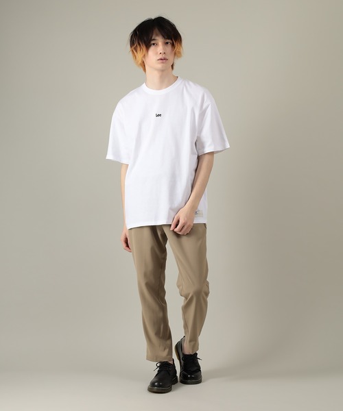 Lee（リー）の「【LEE/リー】オーバーサイズ ミニロゴ刺繍半袖Tシャツ（Tシャツ/カットソー・メンズ・ホワイト/スモークピンク/ブラック/アッシュグレー/ライトブルー・M/L/XL）」の6枚目の写真