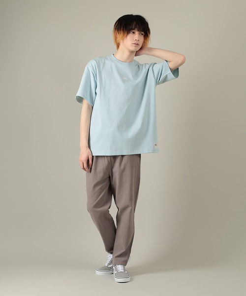 Lee（リー）の「【LEE/リー】オーバーサイズ ミニロゴ刺繍半袖Tシャツ（Tシャツ/カットソー・メンズ・ホワイト/スモークピンク/ブラック/アッシュグレー/ライトブルー・M/L/XL）」の20枚目の写真