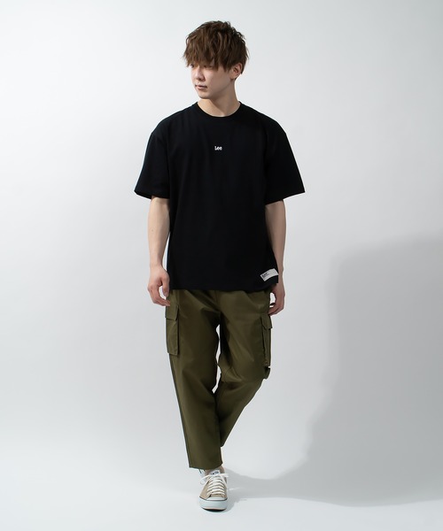 Lee（リー）の「【LEE/リー】オーバーサイズ ミニロゴ刺繍半袖Tシャツ（Tシャツ/カットソー・メンズ・ホワイト/スモークピンク/ブラック/アッシュグレー/ライトブルー・M/L/XL）」の12枚目の写真