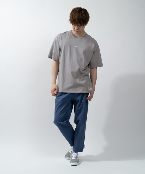 Lee（リー）の「【LEE/リー】オーバーサイズ ミニロゴ刺繍半袖Tシャツ（Tシャツ/カットソー・メンズ・ホワイト/スモークピンク/ブラック/アッシュグレー/ライトブルー・M/L/XL）」の17枚目の写真