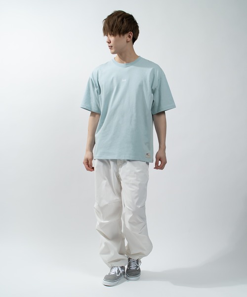 Lee（リー）の「【LEE/リー】オーバーサイズ ミニロゴ刺繍半袖Tシャツ（Tシャツ/カットソー・メンズ・ホワイト/スモークピンク/ブラック/アッシュグレー/ライトブルー・M/L/XL）」の22枚目の写真