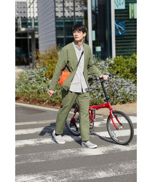 NAVY(ネイビー)の「マジかる ストレッチカーデジャケット(ノーカラージャケット・メンズ・ブラック/グレー/カーキ・M/L/XL)」の22枚目の写真