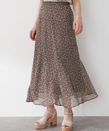earth music&ecology | 切り替えシフォンマーメイドスカート ＊(スカート)