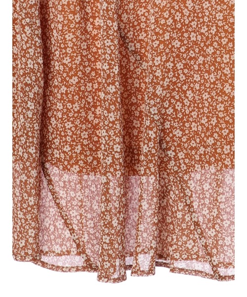 earth music&ecology(アースミュージックアンドエコロジー)の「切り替えシフォンマーメイドスカート *(スカート・レディース・ブラウン/アイボリー/ライトブラウン・FREE)」の5枚目の写真