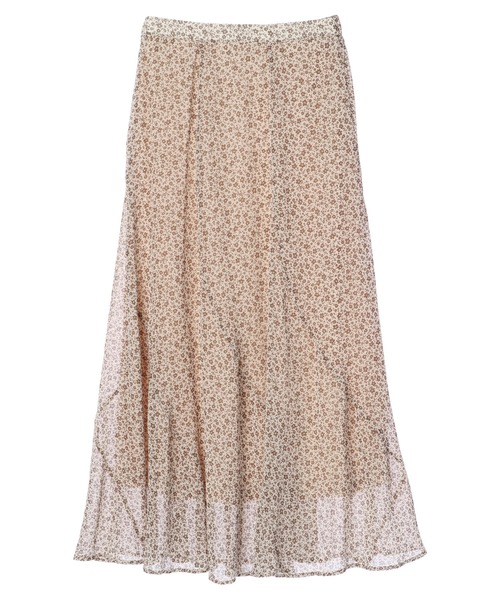 earth music&ecology(アースミュージックアンドエコロジー)の「切り替えシフォンマーメイドスカート *(スカート・レディース・ブラウン/アイボリー/ライトブラウン・FREE)」の16枚目の写真